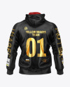 Quarter Zip Hoodie Raglan Mockup