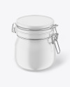 Matte Jar With Clamp Lid Mockup