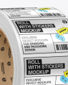 Roll with Metallic Stickers Mockup