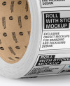 Roll with Metallic Stickers Mockup