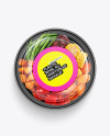 Plastic Bowl With Vegetables Mockup