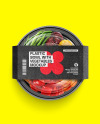 Plastic Bowl With Vegetables Mockup