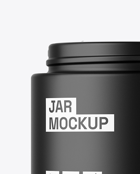 Matte Jar W/ Wooden Cap Mockup