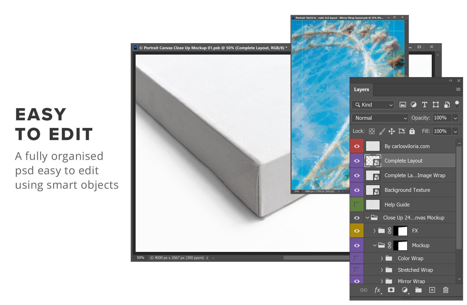 Canvas Close-up Mockups Canvas Close-up Mockups