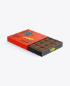 Opened Kraft Box of Chocolate Sweets Mockup