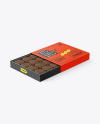 Opened Kraft Box of Chocolate Sweets Mockup