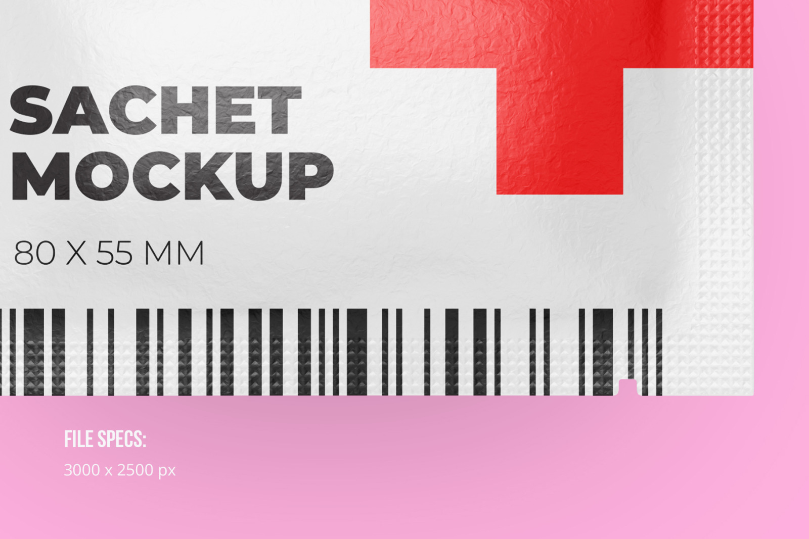 Sachet Mockup 80x55mm Sachet Mockup 80x55mm