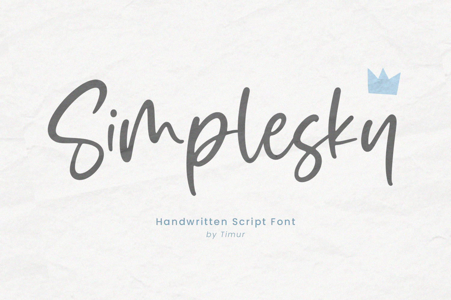 Simplesky A Handwritten Font