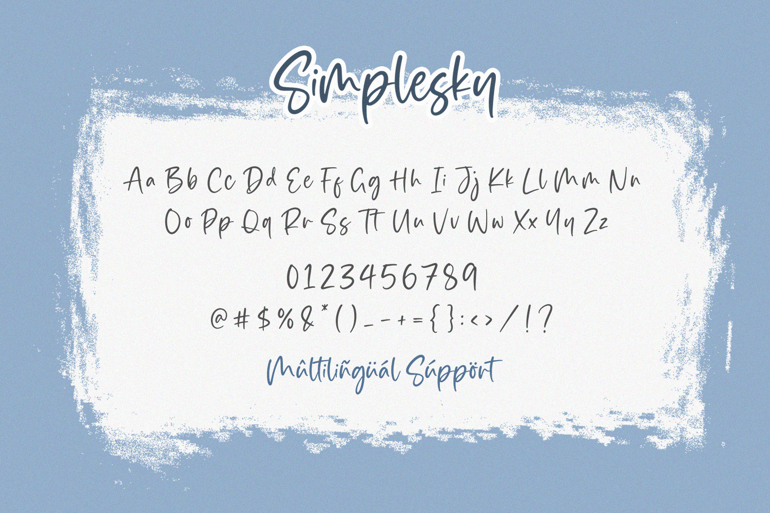 Simplesky A Handwritten Font