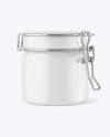 Matte Jar w/ Clamp Lid Mockup