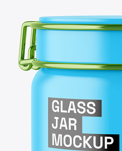 Matte Jar w/ Clamp Lid Mockup