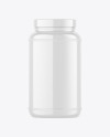 Glossy Protein Jar Mockup