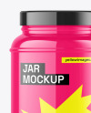 Glossy Protein Jar Mockup