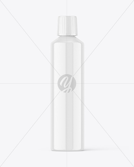 Glossy Plastic Bottle Mockup