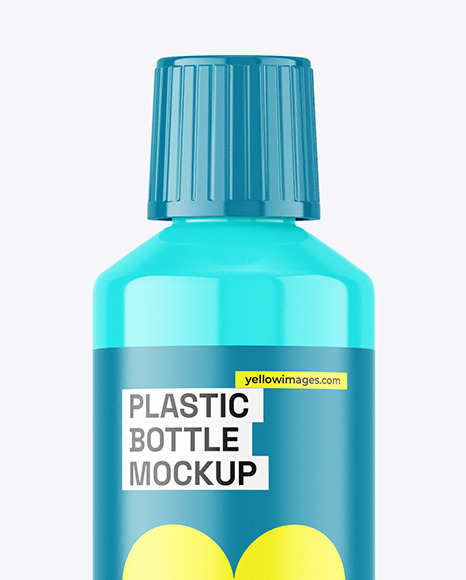 Glossy Plastic Bottle Mockup