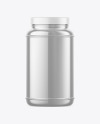 Glossy Metallic Protein Jar Mockup