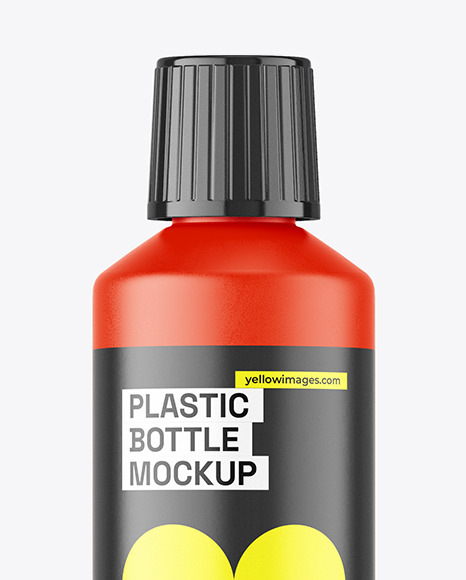 Matte Plastic Bottle Mockup