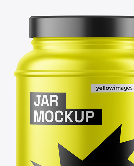 Matte Metallic Protein Jar Mockup