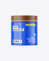 Glossy Jar W/ Wooden Cap Mockup