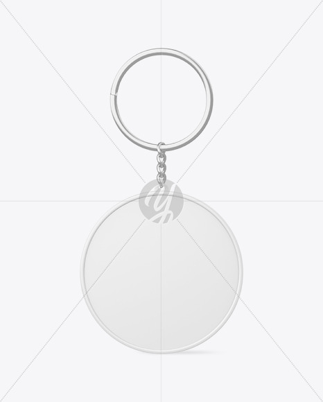 Round Keychain Mockup