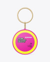 Round Keychain Mockup