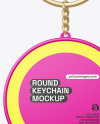 Round Keychain Mockup