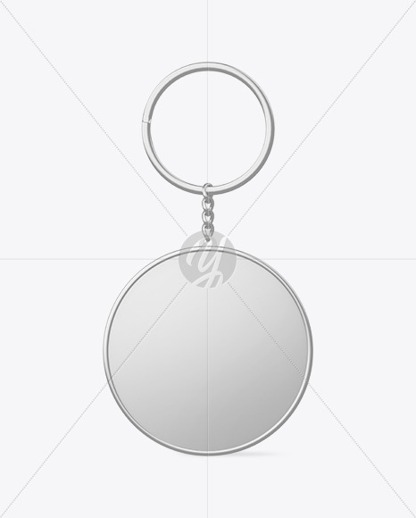 Metallic Round Keychain Mockup