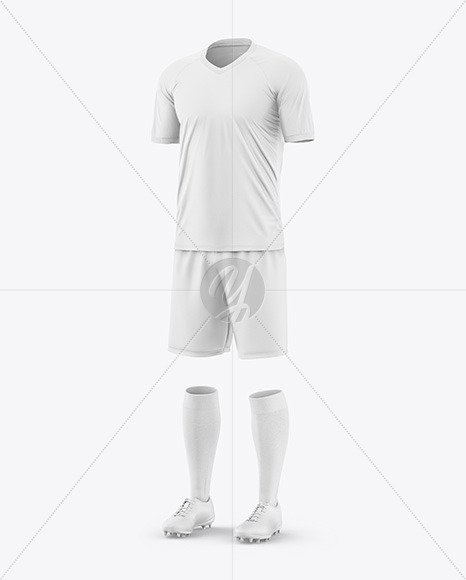 Soccer Kit Mockup - Half Side View