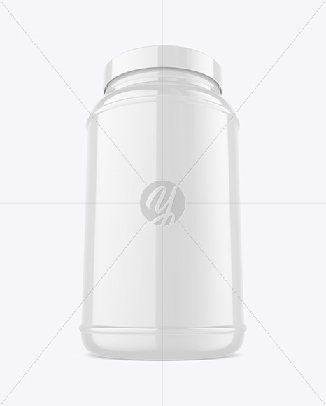 Glossy Protein Jar Mockup