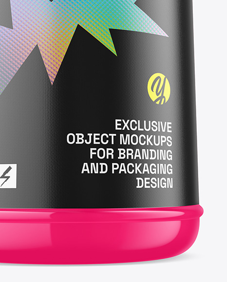 Glossy Protein Jar Mockup