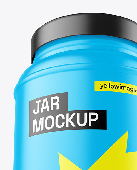 Matte Protein Jar Mockup