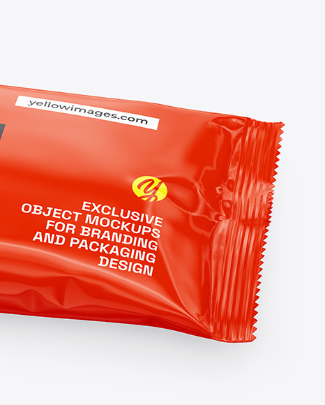 Glossy Snack Package Mockup