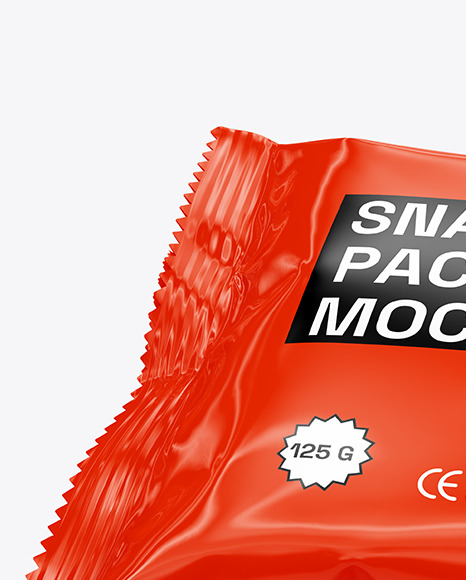 Glossy Snack Package Mockup