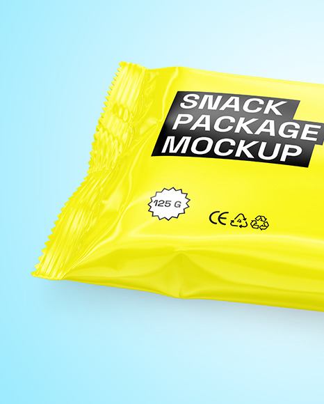 Glossy Snack Package Mockup