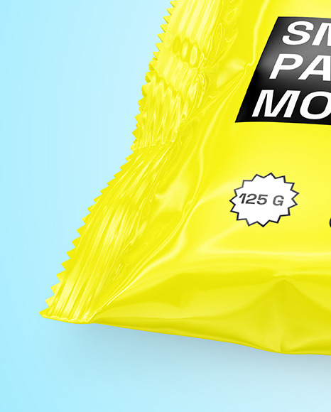 Glossy Snack Package Mockup