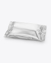 Glossy Metallic Snack Package Mockup