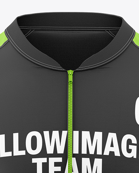 Men's Short Sleeve Cycling Jersey Mockup - Front View