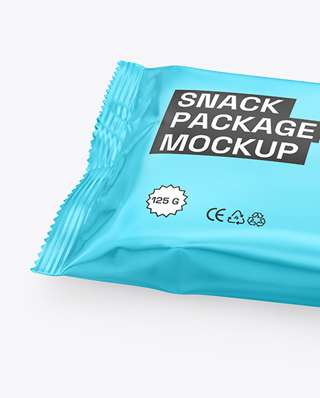 Matte Metallic Snack Package Mockup