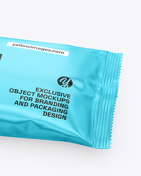 Matte Metallic Snack Package Mockup