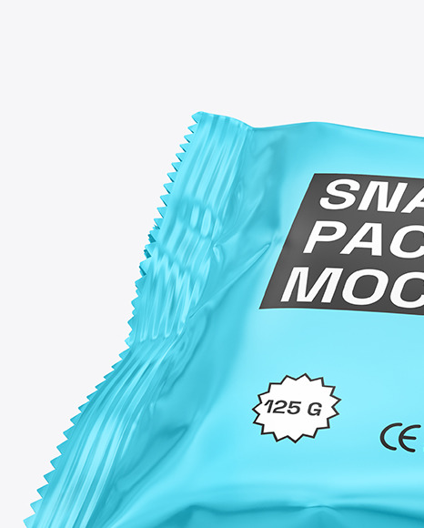 Matte Metallic Snack Package Mockup