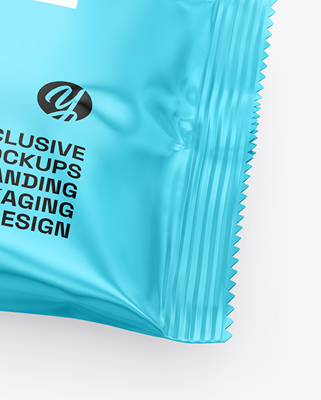 Matte Metallic Snack Package Mockup