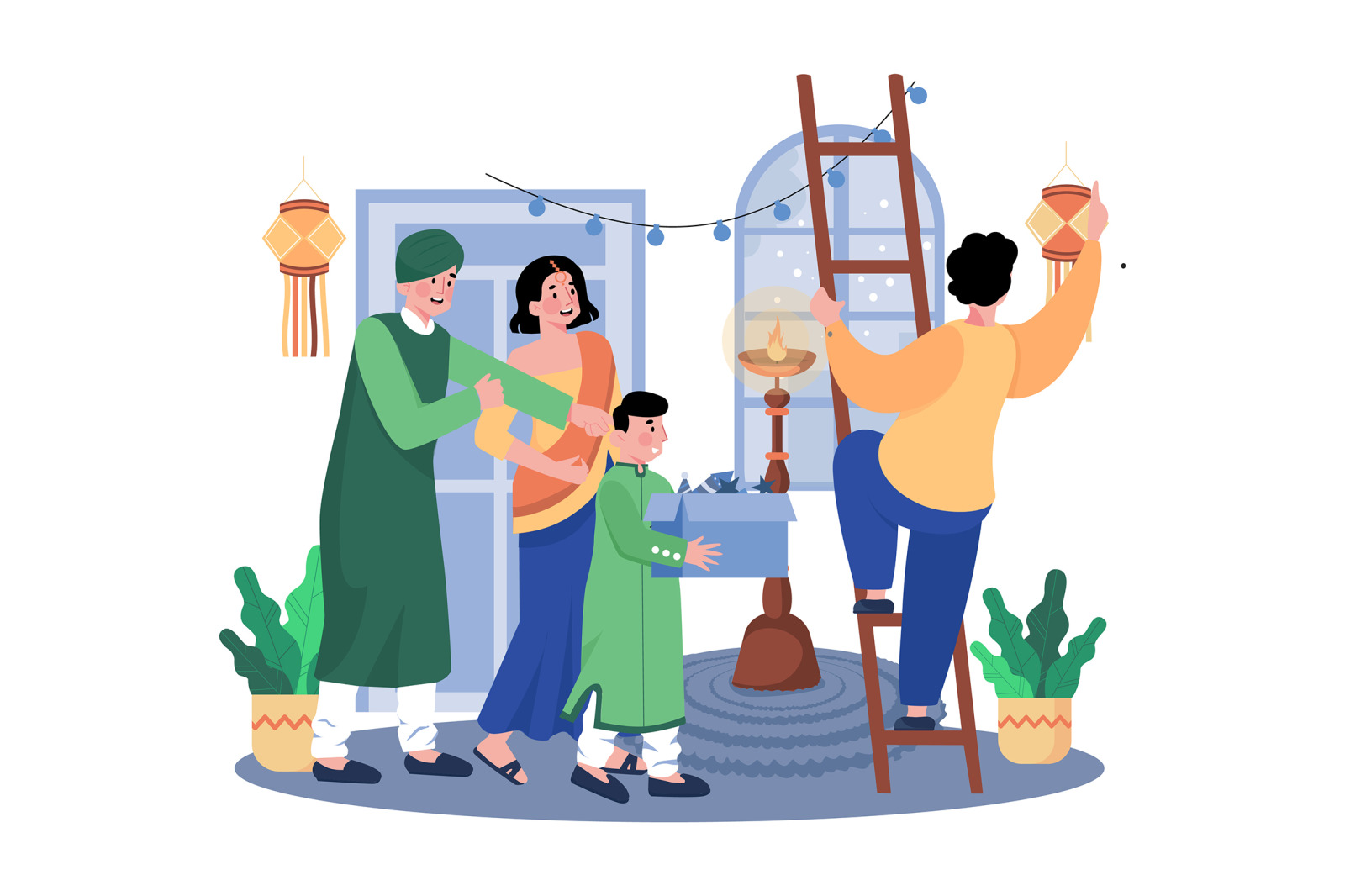 M661_Diwali Celebration Illustration Pack