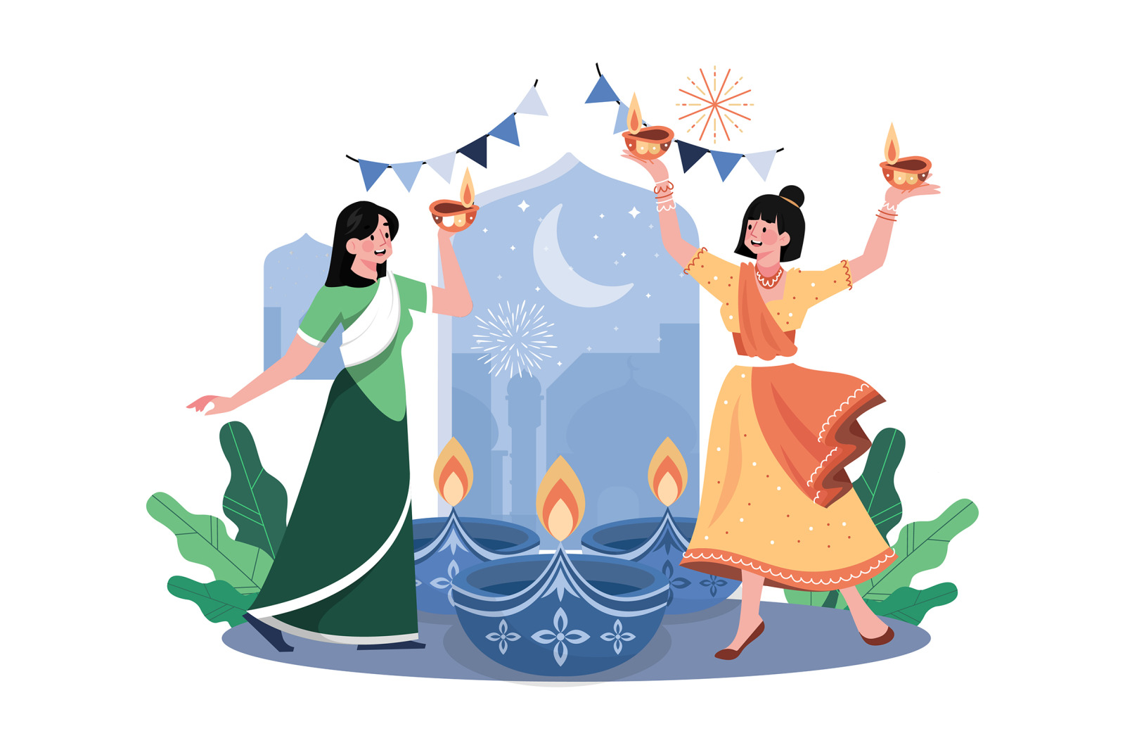 M661_Diwali Celebration Illustration Pack M661_Diwali Celebration Illustration Pack