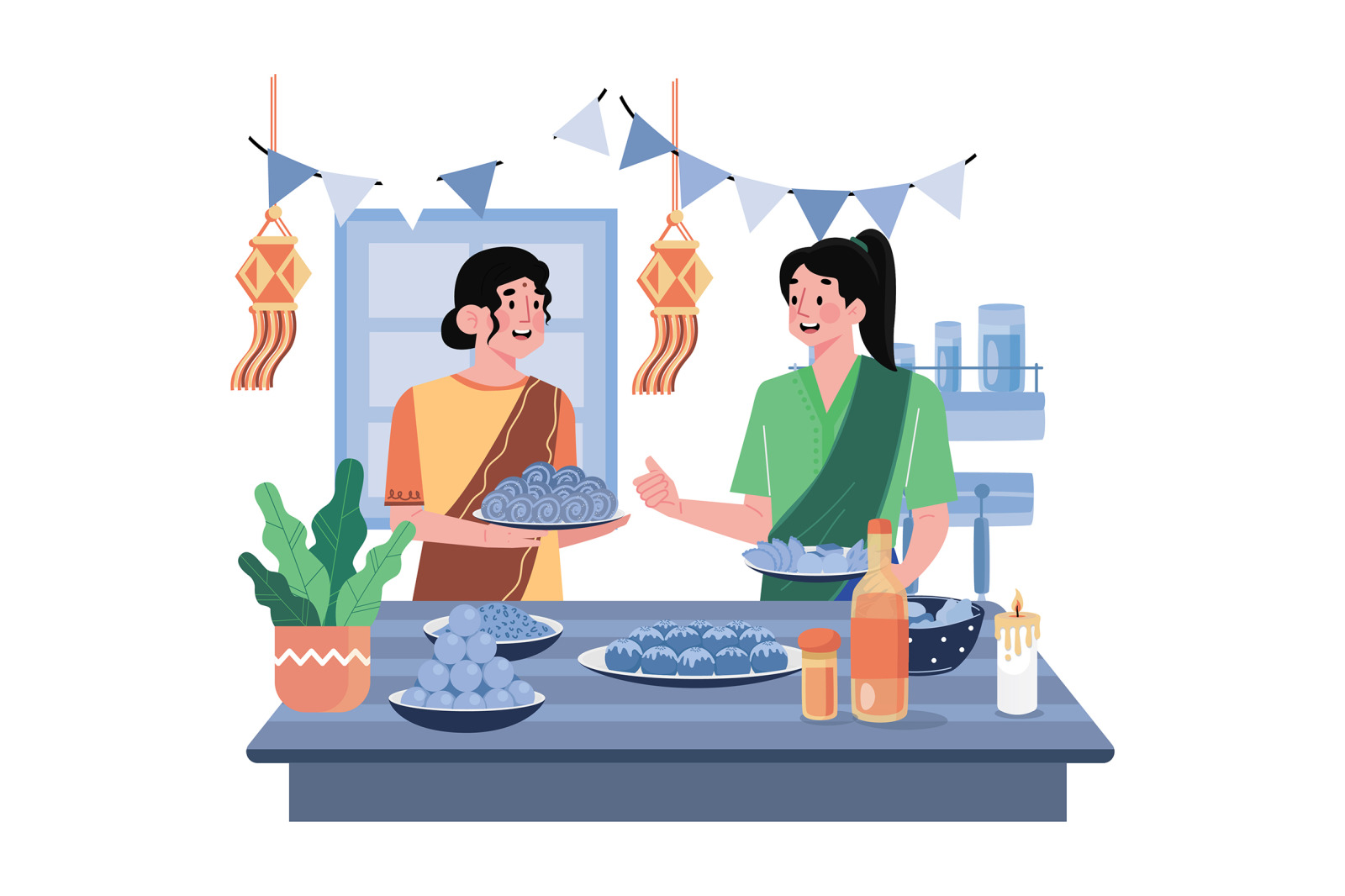 M661_Diwali Celebration Illustration Pack