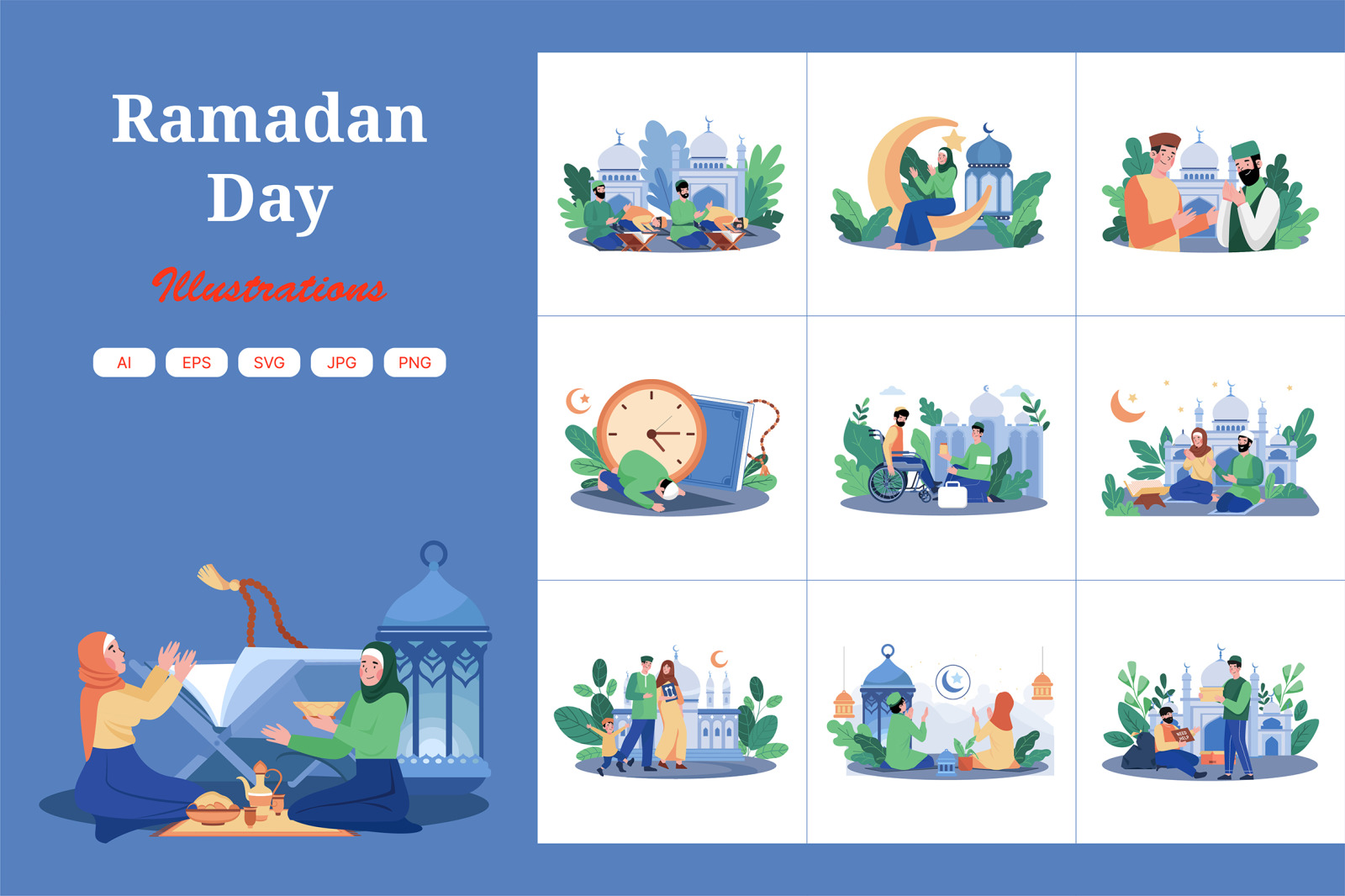 M662_Ramadan Day Illustration Pack