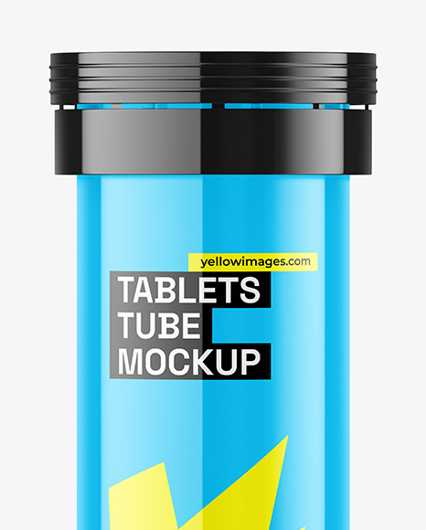 Glossy Tablets Tube Mockup