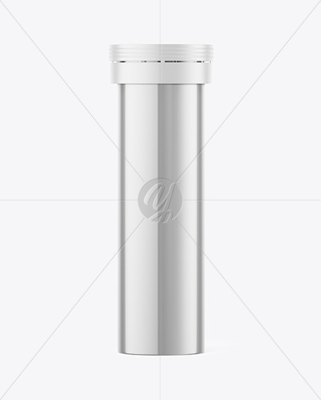 Glossy Metallic Tablets Tube Mockup