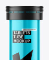 Glossy Metallic Tablets Tube Mockup