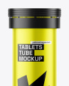 Matte Metallic Tablets Tube Mockup