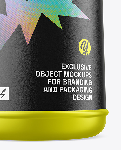 Matte Metallic Protein Jar Mockup